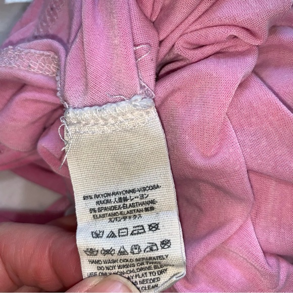 Free people pink tank size small cotton racer back - Picture 5 of 10